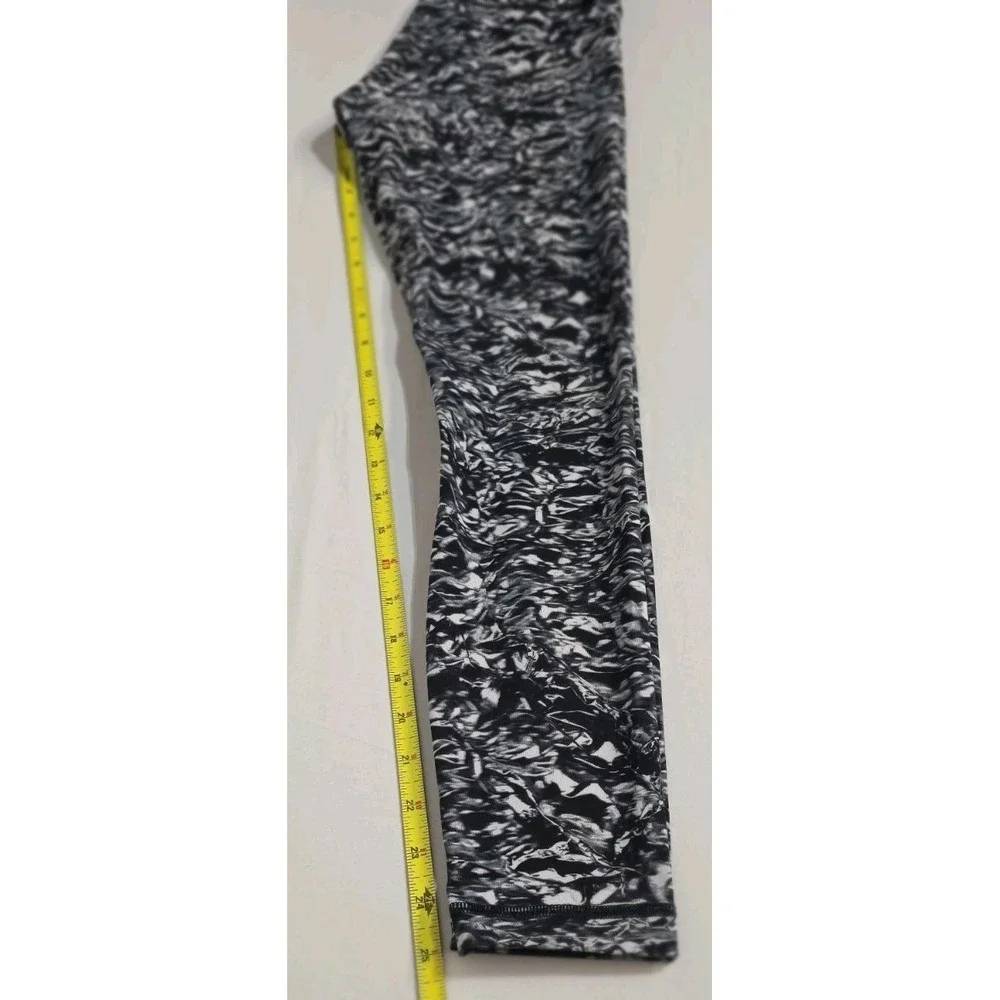 LULULEMON Wunder Under Hi-Rise Legging‎ Liquid Platinum Alpine Black White Sz 4